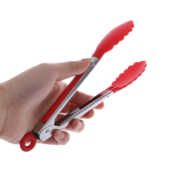 Stainless steel Silicone BBQ Tongs