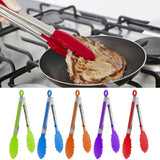 Stainless steel Silicone BBQ Tongs