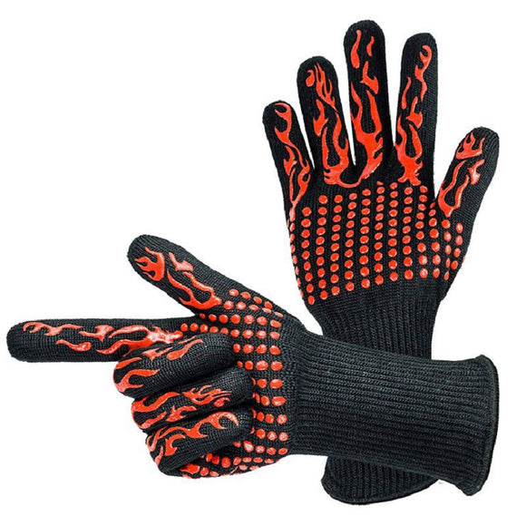 Heat Resistant Thick Silicone Cooking Gloves