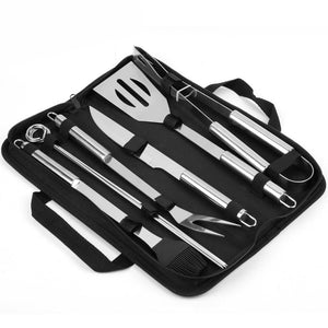 9Pcs/Set Professional BBQ Grill Tools With Storage Bag